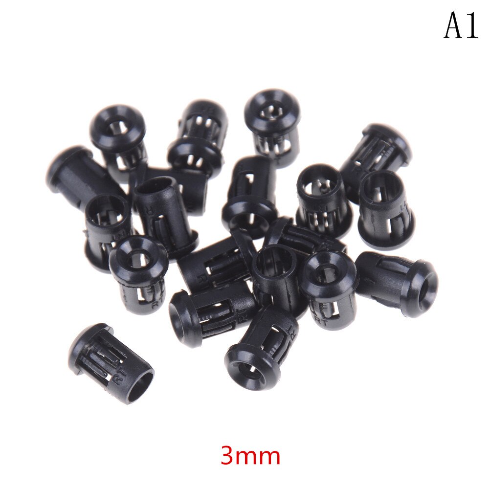 20 teile/los Schwarz Kunststoff Lampe LED Diode Halfter 3mm/5mm/8mm/10mm Schwarz Clip Lünette Buchse Montieren
