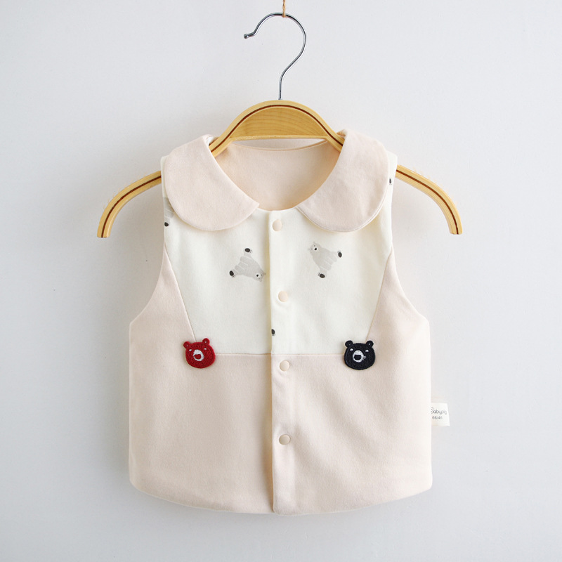 Primavera outono bebê recém-nascido meninos meninas roupas de algodão quente colete outerwear pano para o bebê infantil 1st roupas aniversário colete casacos