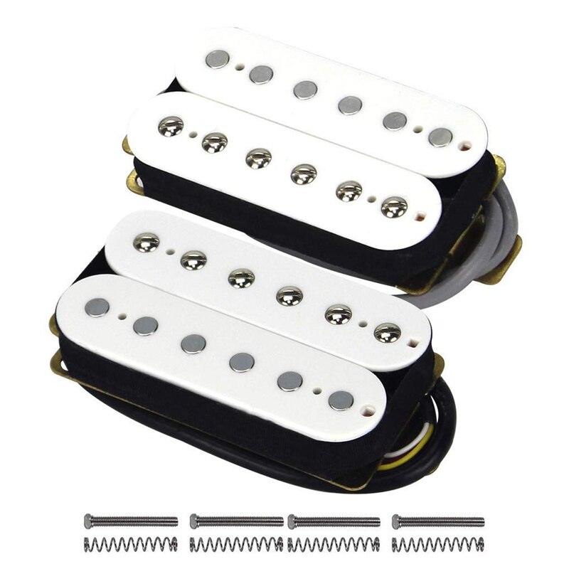 High Output Alnico V Guitar Pickup Double Coil Humbucker Pickups Neck and Bridge Set White