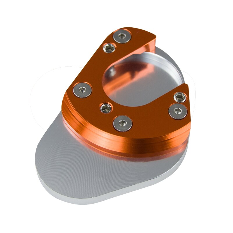 Parking Kickstand Pedaal Extension Kick Stand Pad Vergroten Plaat Houder Voor KTM125 200 390 Duke RC 125 200 390: Orange Sliver