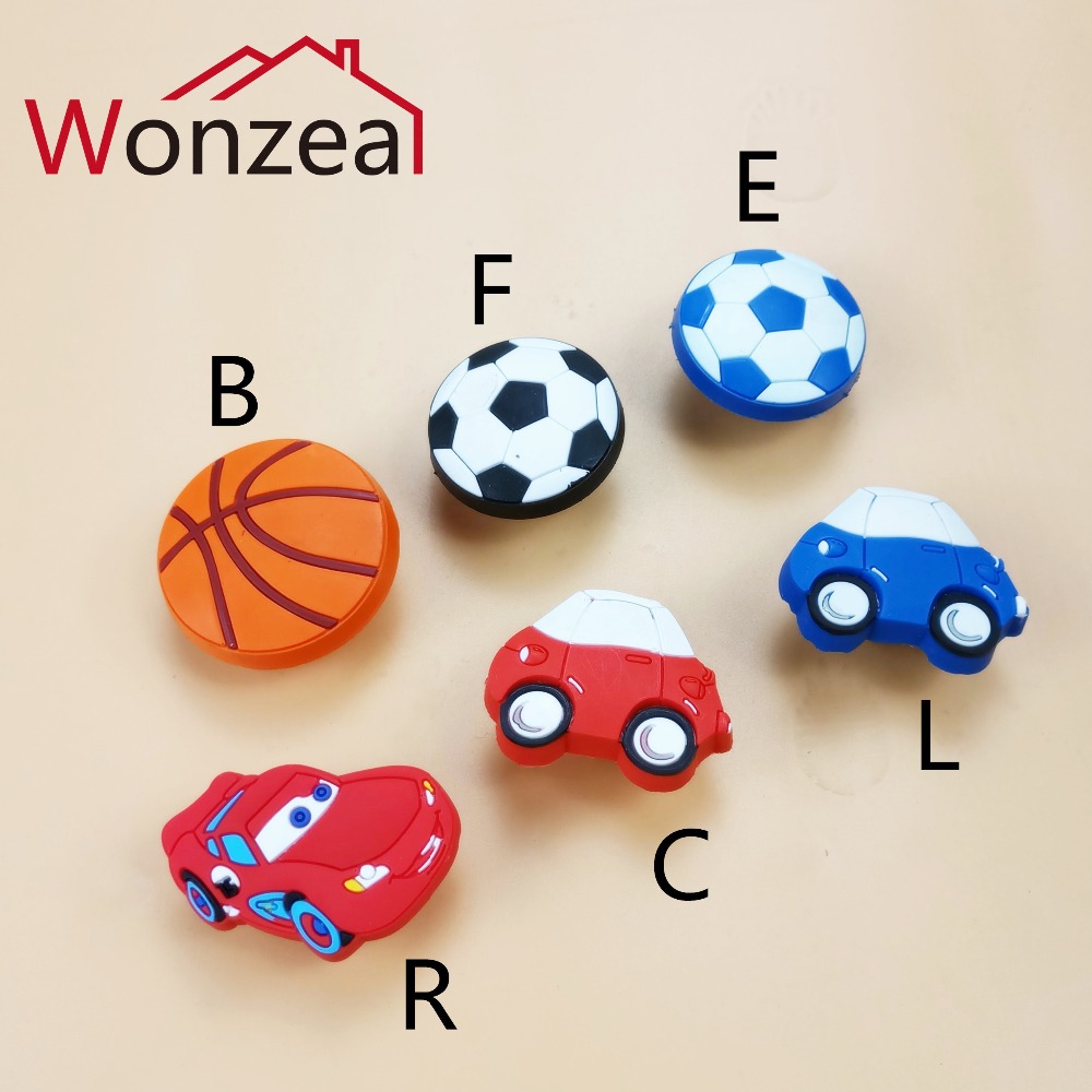 Wonzeal Meubels Enkele Cartoon Kinderen Knoppen Soft Rubber Ladeblok Dresser Deur Handles Pulls Knoppen Kids Furniture Knoppen