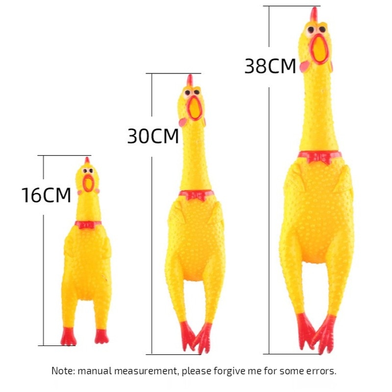 Screaming Chicken Pet Dog Toy Squeeze Squeaking Screaming Funny Toy Dog's Safe Rubber Molar Chewing Toy Vent Chicken