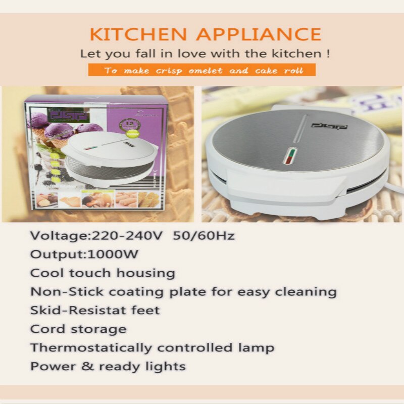 egg roll machine ice cream reel machine / ice cream machine / breakfast machine children home commercial egg waffle maker