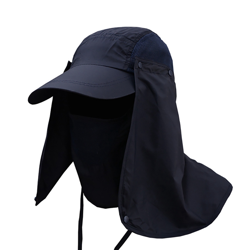 Aba larga Bucket Hat com Tampa Do Pescoço, Outdoor Proteção Solar Chapéus, Quick Dry, Verão Caps, Respirável, Caça, Pesca