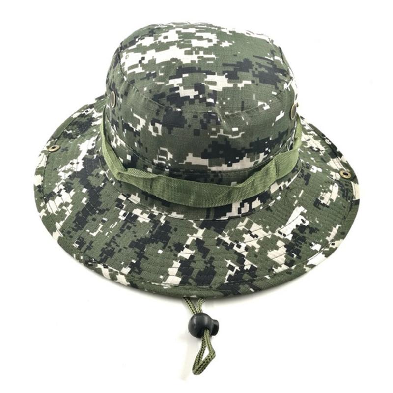 Outdoor Camouflage Emmer Hoeden Jungle Camo Visser Hoed Met Brede Rand Zon Vissen Emmer Hoed Camping Caps Katoen Caps: 1