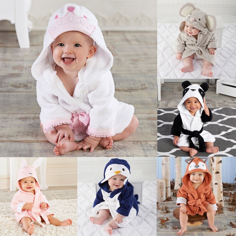 Kids Infant Baby Bathrobe -Baby Bath Robe Baby Shower Custom Monogram Baby