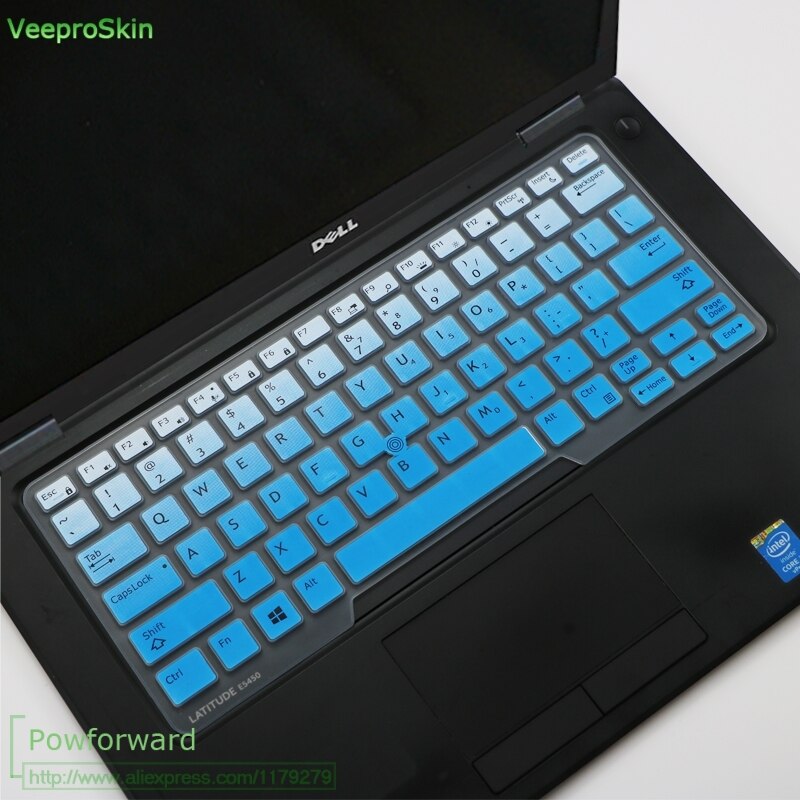 Laptop Keyboard Cover Protector Skin for 14" Dell Latitude 5450 3340 7480 7490 5490 5491 E5450 E5470 E7270 E7450 E7490 E5490: Fade Blue