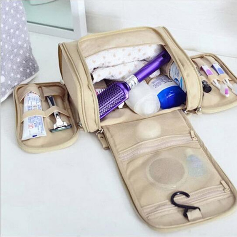 Lun mærke makeup organizer taske hængende mænd kvinder kosmetik taske til make up tandbørste toilettaske organizer mands toilettaske