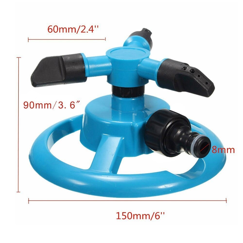 Gräsmatta sprinkler automatisk trädgård vattenspridare gräsmatta bevattning rotation 360 ° vattning gräsmatta, växter, blommor för barn att leka