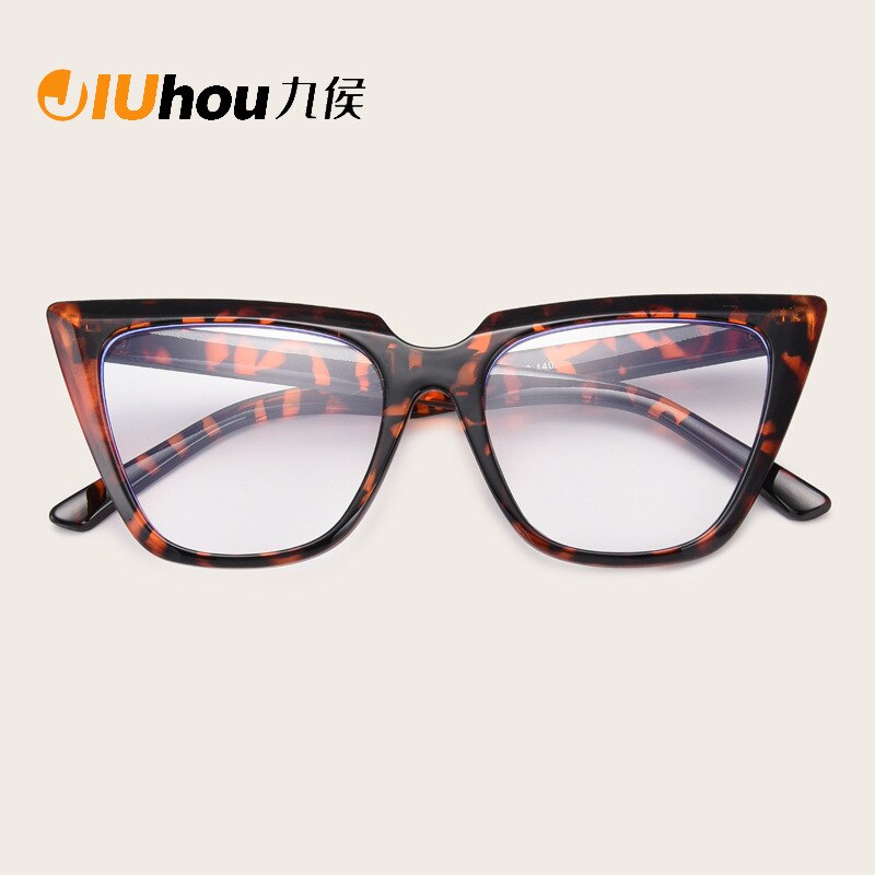 Dames cat eye bril groot montuur anti-blauwe bril anti-straling bril helder groot straatfotografie