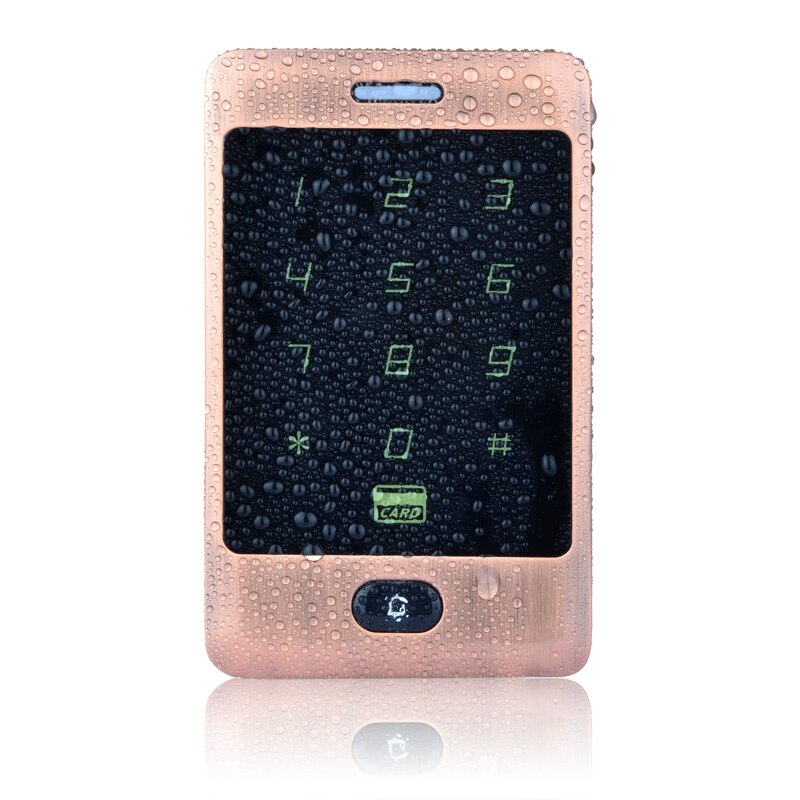 5YOA RFID Toegangscontrole Waterdicht 125 khz Touch Toetsenbord Deur Access Control System met KDL Metal Case Shell Backlight Toetsenbord: Rose