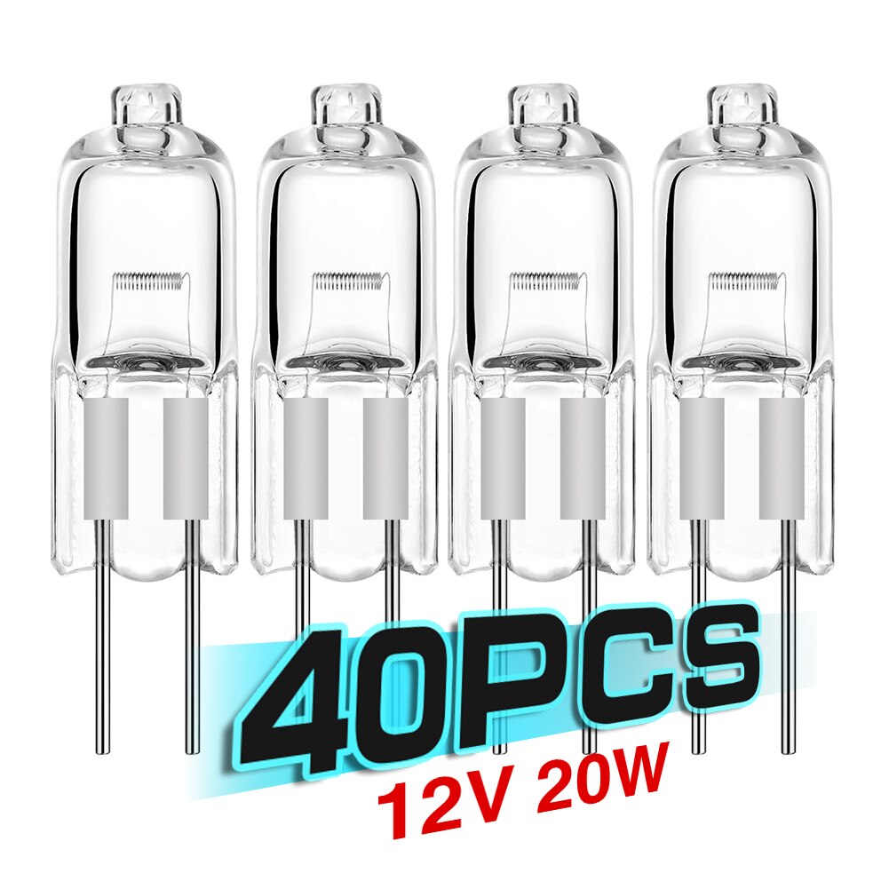 TSLEEN 10/20/40 stücke Ultra niedrigen preis G4 12V 20w Halogen lampe G4 12V 20W birne eingesetzt perlen kristall lampe halogenlampe