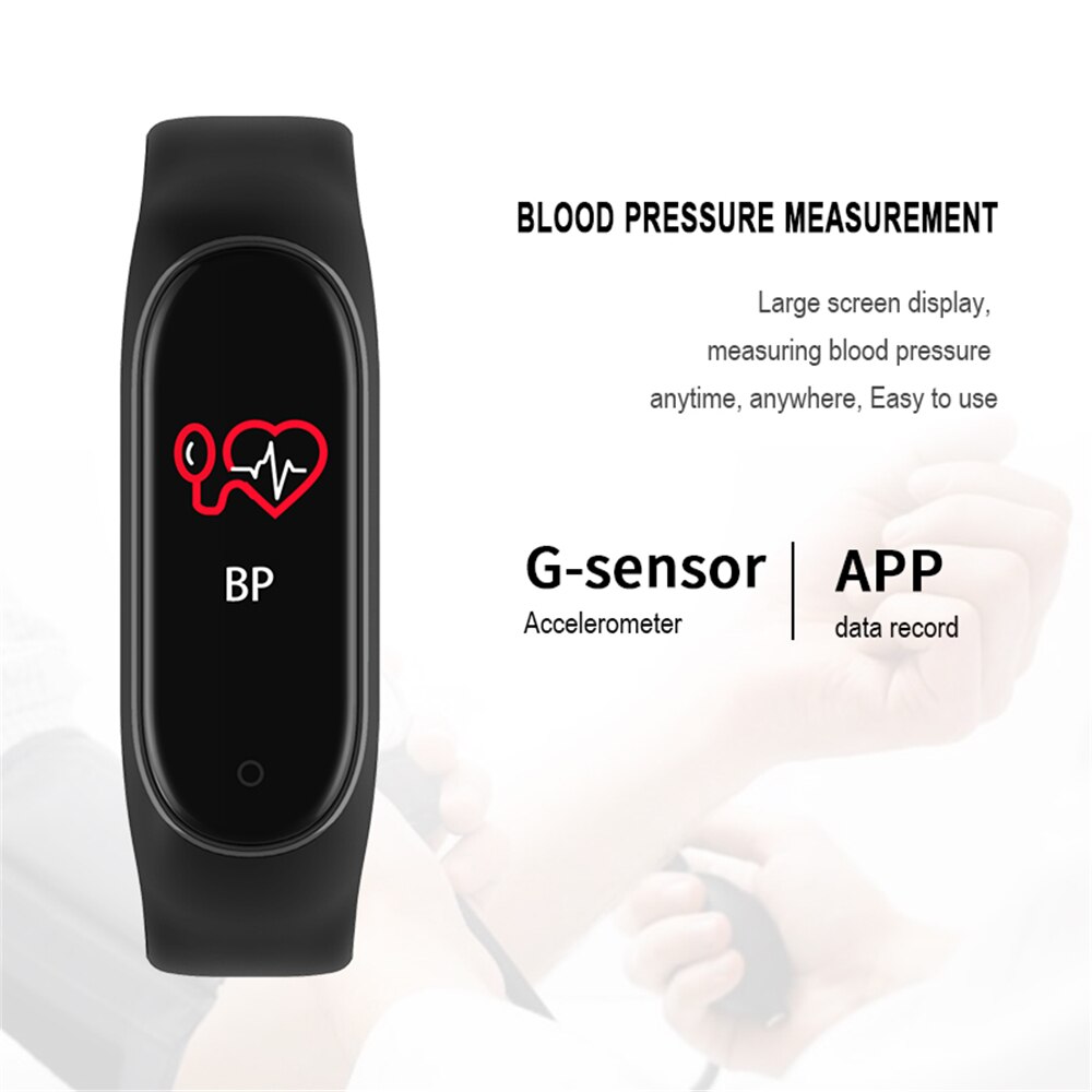 M4 Band Fitness Tracker Smart Polsband Leven Waterdicht Hartslag Bloeddruk Sport Horloge Stappenteller Slimme Band