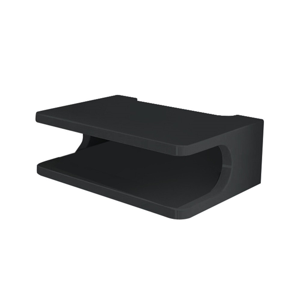 Floating Shelf For TV Components Metal Wall Mounted Media Console 2 Tier For Cable Boxes/Routers/Remotes/DVD Players: BK