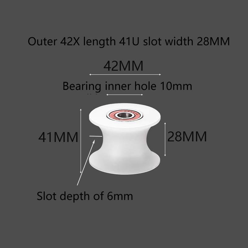 1Pcs Nylon U-groove Bearing Roller Track Wheel Guide Roller Support Roller Door Window Sliding Door Mechanical Pulley: MULTI