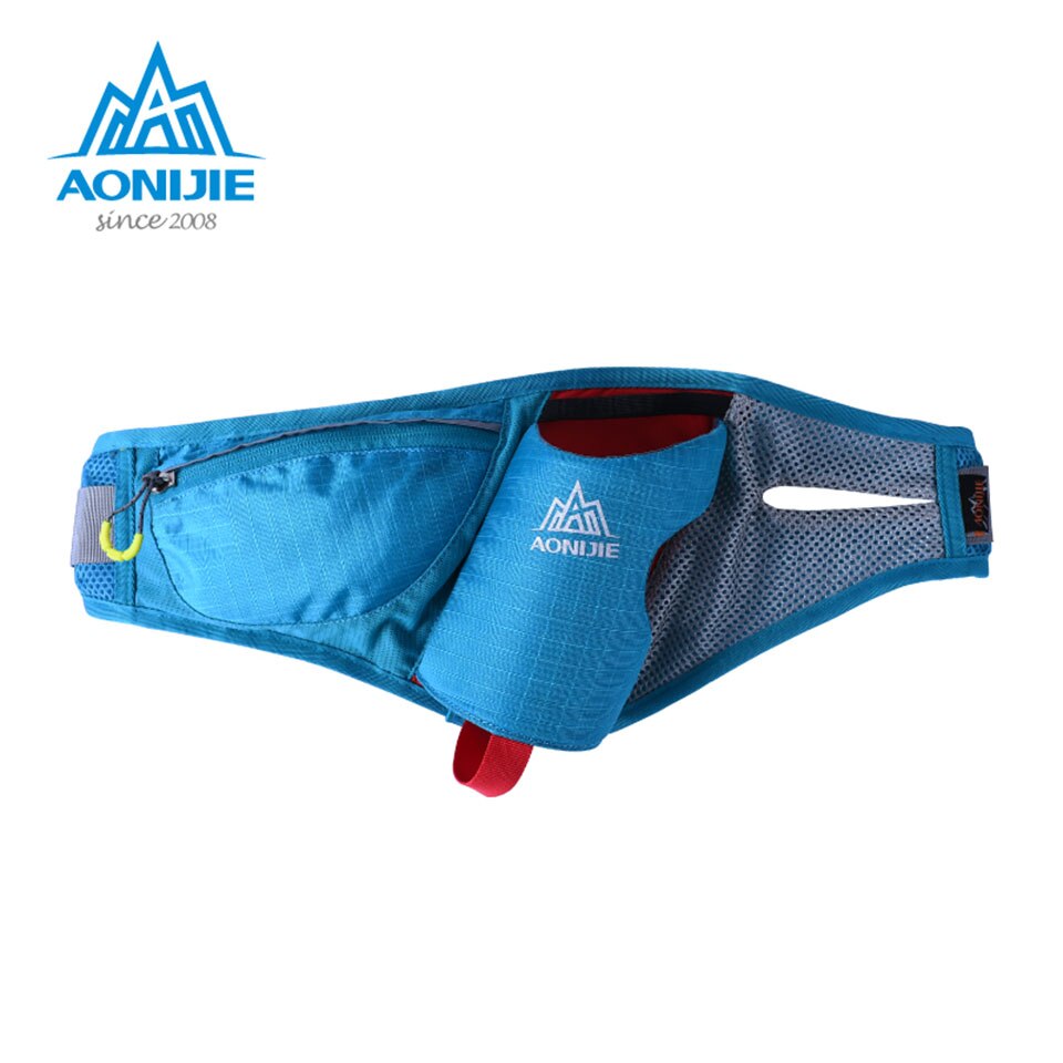 AONIJIE Sport Taille Packungen Lauf Gürtel Wasser Gürtel Pack Für Marathon- Joggen Radfahren Trink Mit Flasche E849: Blau Nein Flaschen