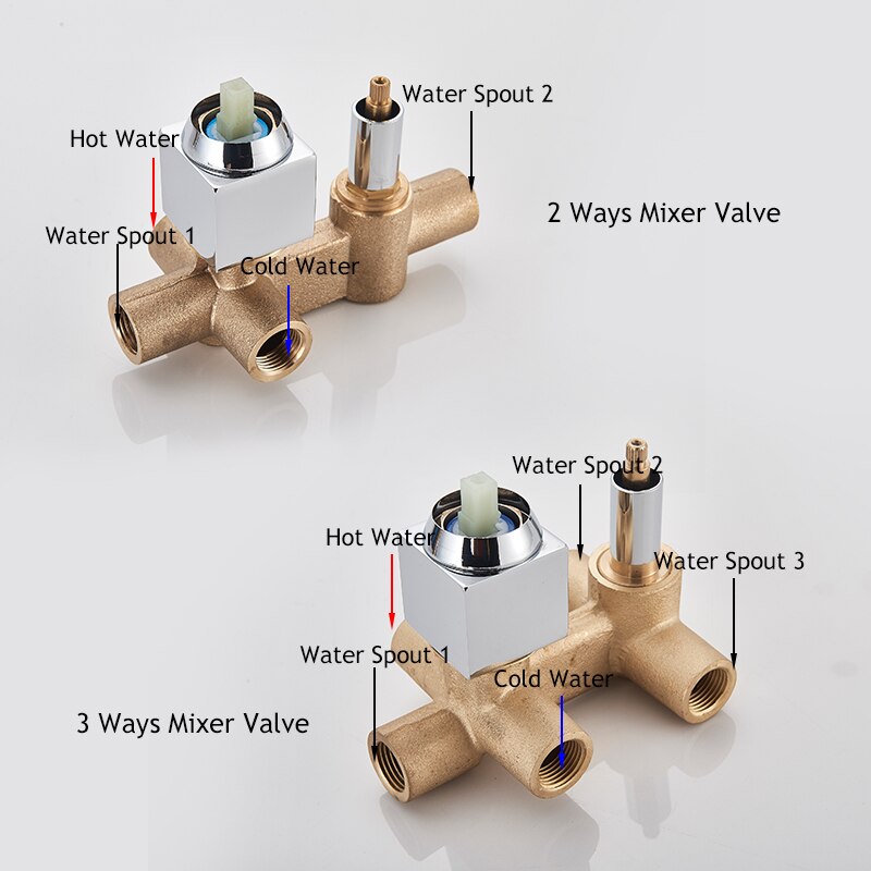 2/3 Manieren Badkamer Accessoires Badkamer Douche Mengkraan Enkel Handvat Wall Mount Koud Water Douche Kraan Messing Cartridge
