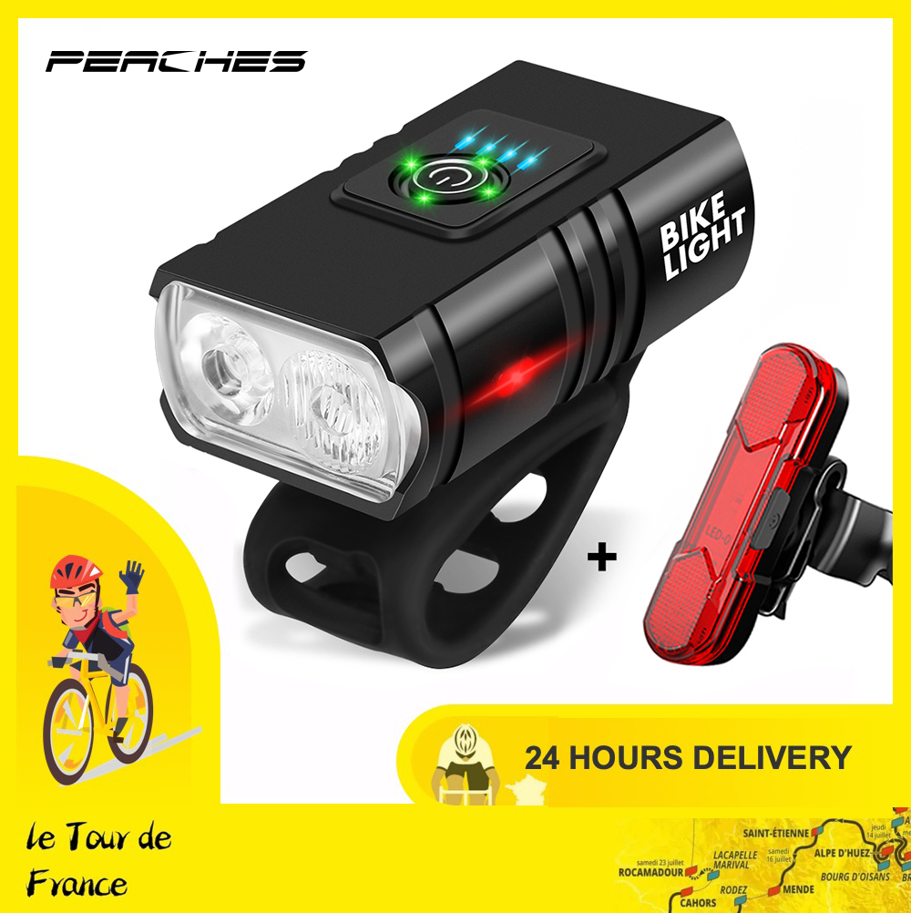 Fahrrad Licht Vorne 1000 Lumen USB Aufladbare Fahrrad Beleuchtung MTB Fahrrad Scheinwerfer Rücklicht Radfahren Taschenlampe Fahrrad Zubehör