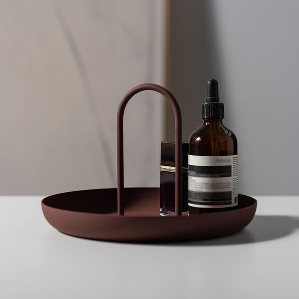 nordisch Schreibtisch Ablage Kunststoff Runde Schmuck Tabletts Wohnzimmer Tabletts Lagerung Kleinigkeiten Tablett Mit Griff Wohnkultur