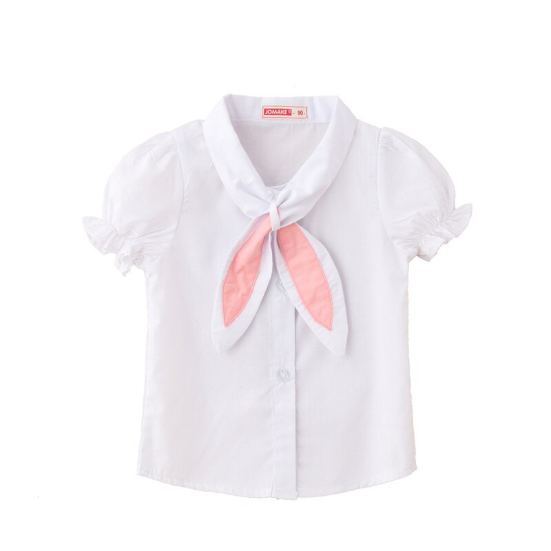 Shiny Toddler Little/Big Girl's Full Sleeve/Sleeveless Bow Tie Top: WHITE 2 / 7