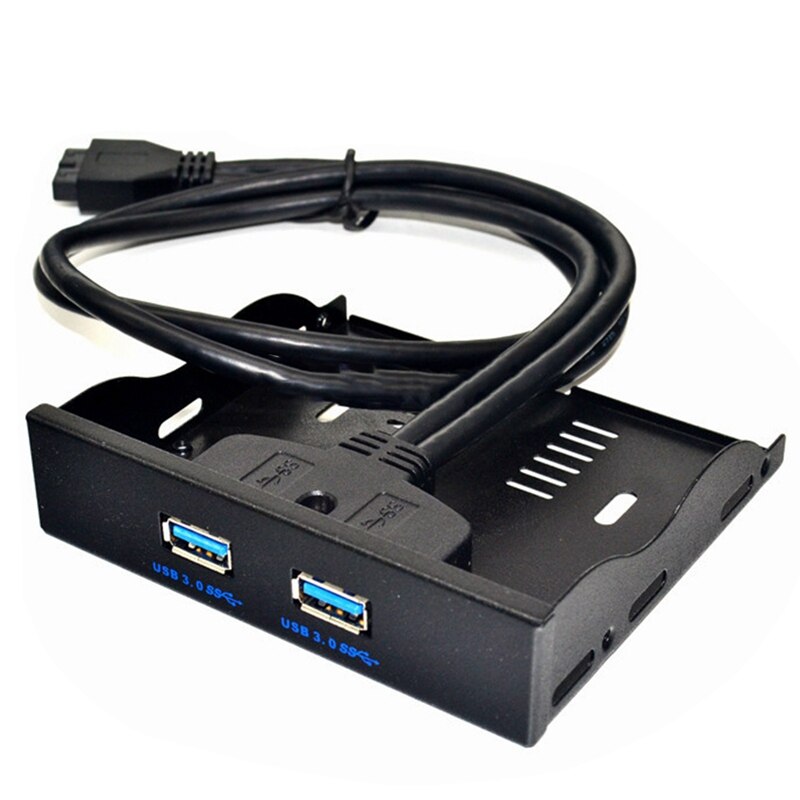 USB3.0 Diskettestation Voorpaneel 3.5 Inch 19PIN Om USB3.0 Dual Port Diy Uitbreiding Een Voor Twee