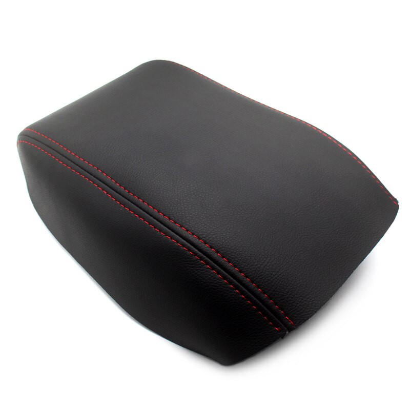 Auto Interieur Middenarmsteun Box Cover Microfiber Lederen Sticker Trim Voor Vw Golf 6 MK6: Black with red line