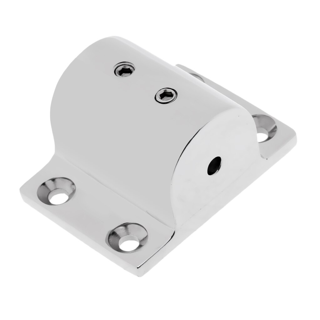 316 Stainless Steel Boat Hand Rail Fittings 90 Degree Stanchion Rectangle Base Marine Deck Hardware for 25mm Tubing