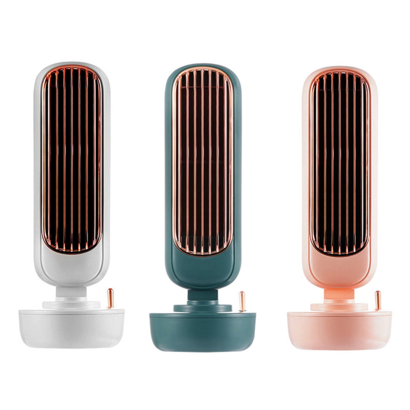 Humidification Fan Air Cooler Multifunctional Desktop Silent Air Conditioner Humidifier Home Office USB No Leaf Cooling Retro