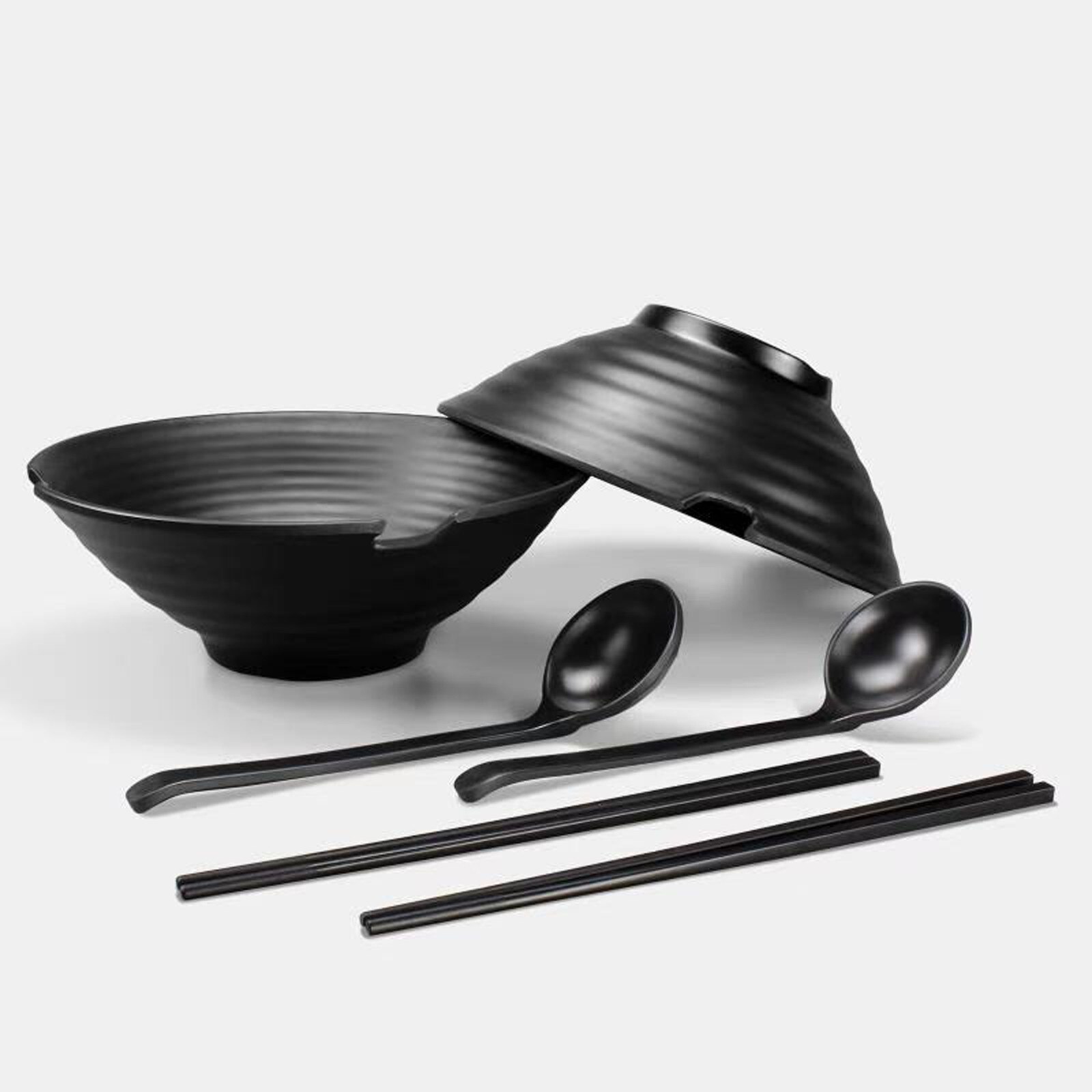 2sets Of Ramen Bowl Chopsticks Sppons For Noodles Bowl Set Japanese Ramen Bowls And Spoons Set Tableware Japanese Style
