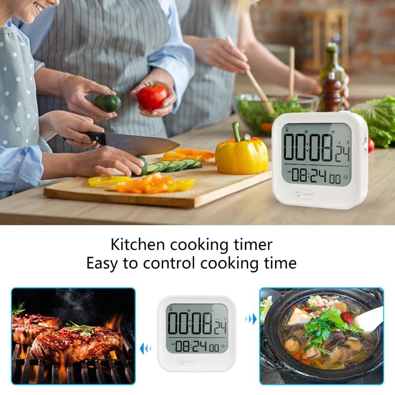 Q81C Digital Kitchen Timer with Dual Countdown Stop Watches Timer/Magnetic Timer