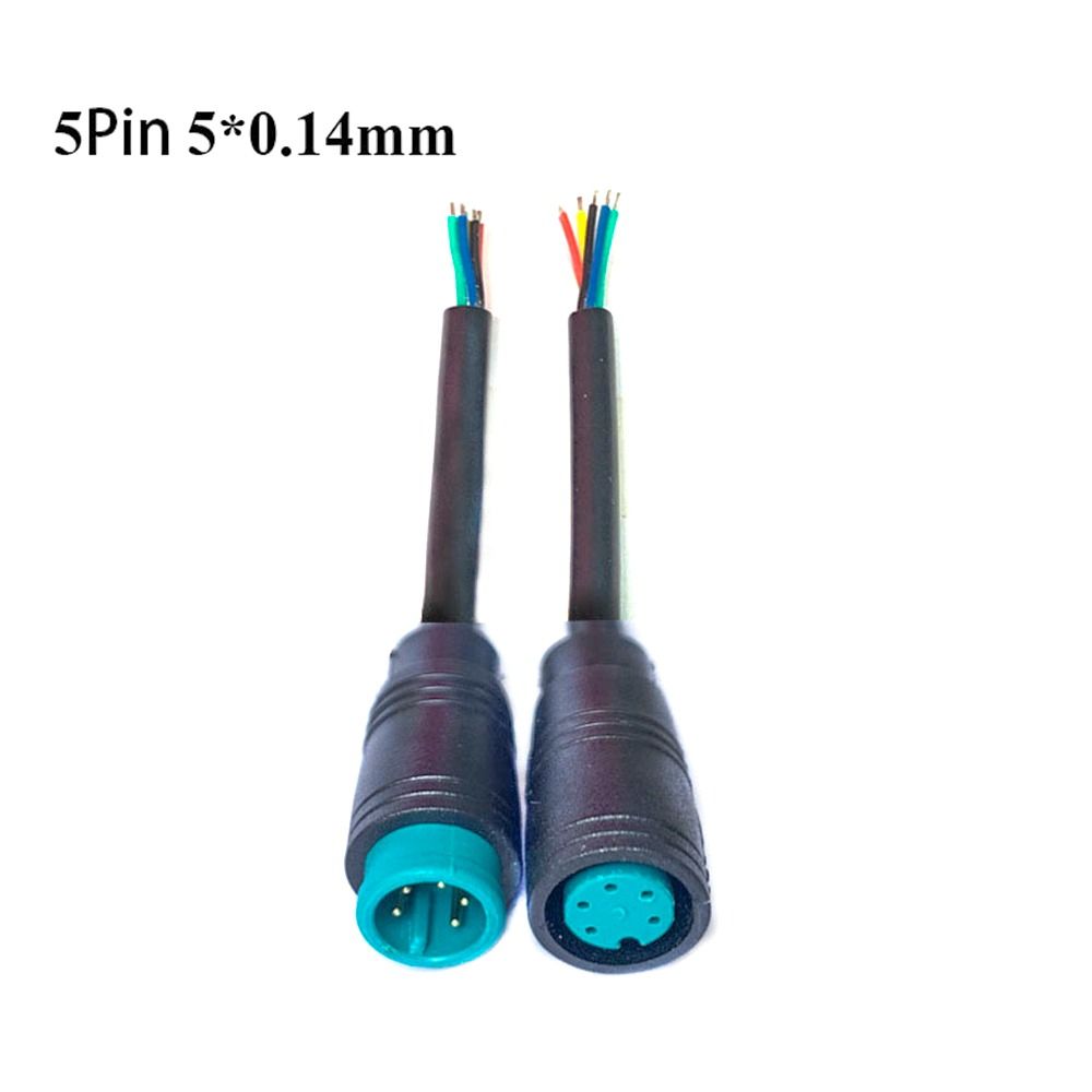2/3/4/5/6 Pin Cable Base Connector 1Set M8 Lamp Line Waterproof Signal Connection Line For Outdoor Ebike Plug Cable Accessories: WHITE