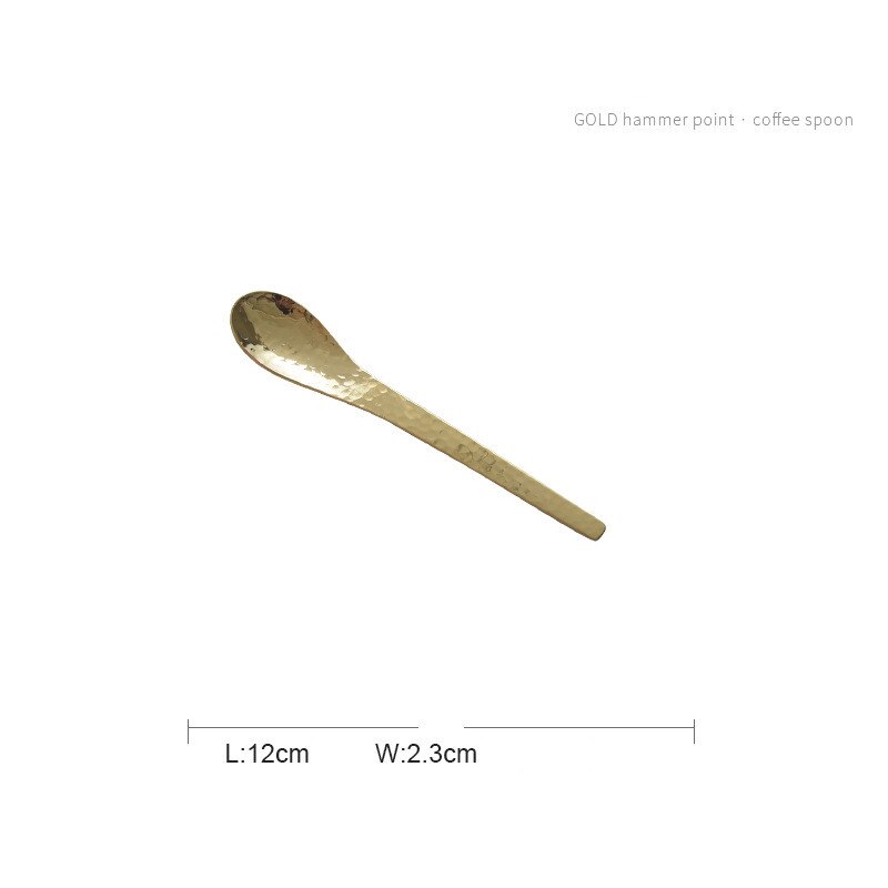 304 japanischen Stil Metall Geschirr Hammer Gittergewebe Löffel Kuchen Obst Gabel Edelstahl Nachtisch Kaffee Löffel Teelöffel: 3