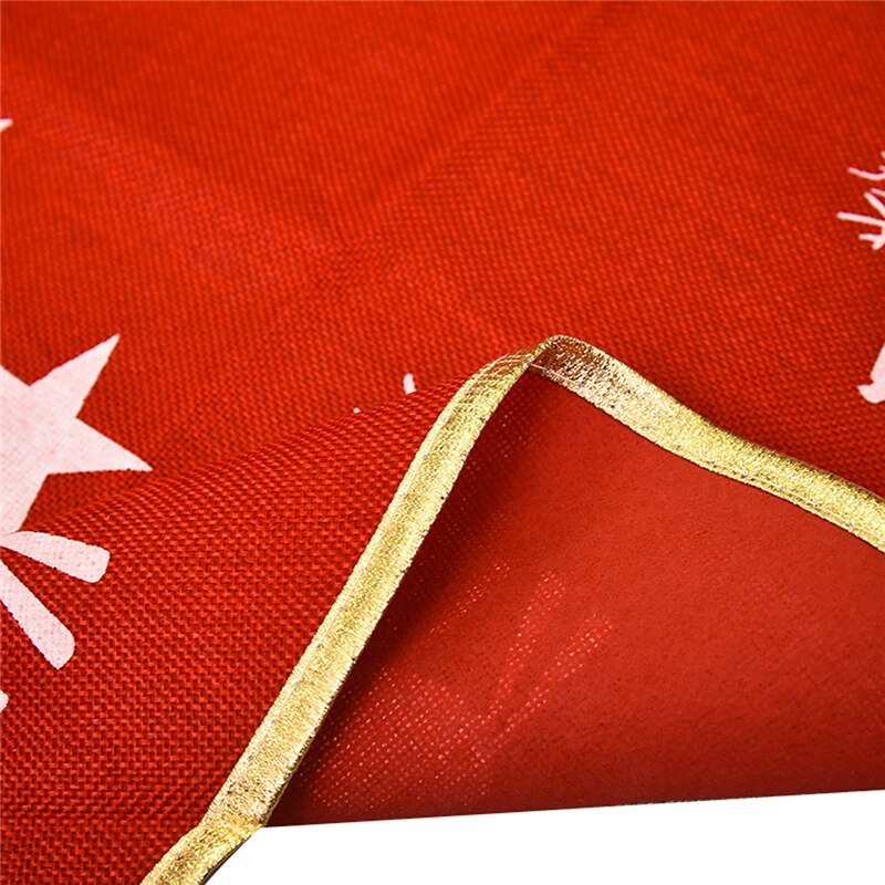 Noël cerf chariot arbre jupe arbre tapis noël tablier rouge toile de jute jambe arbre Base jupe décor wapiti rond tapis 100cm