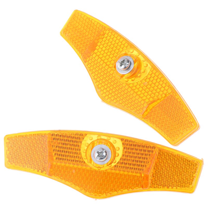 2 Stuks Geel Mountainbike Spaken Reflecterende Strips Fiets Reflectoren Fiets Waarschuwing Verlichting Wiel Lichten Spoke Lights