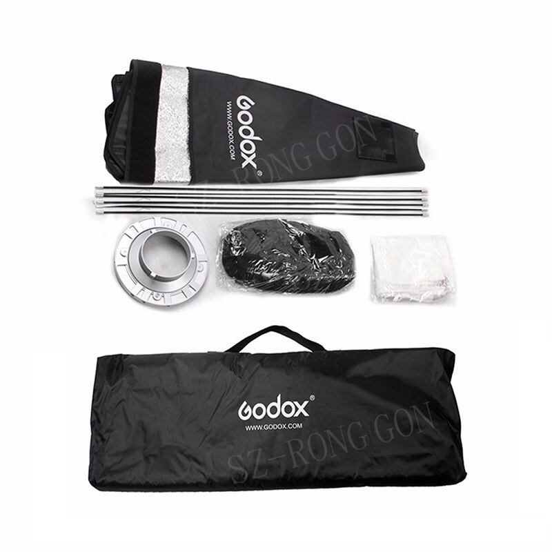 Godox softbox 22x90cm 9"x 35" Portable Rectangular Honeycomb Grid Softbox soft box with Bowens Mount for Studio Flash
