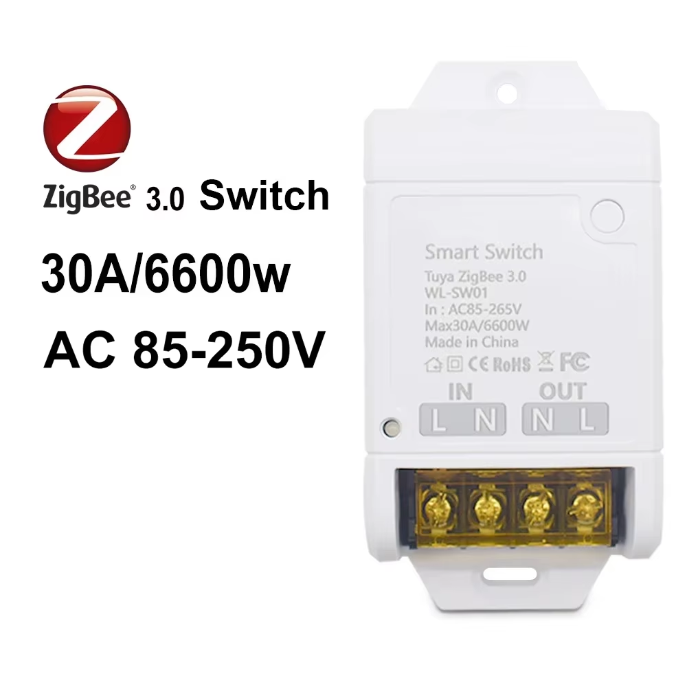 ZIGBEE/WiFi inteligentny przełącznik 30A 6600W/4000W moduł przekaźnika Tuya AC DC 7-32V 85-250V timer automatyka domowa Alexa DIY aplikacja Smartlife: Bundle3