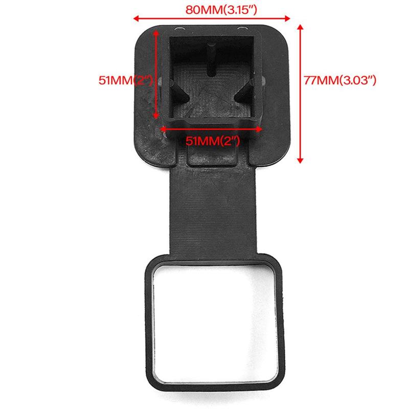 1 Pc Trailer Hitch Tube Cap Durable Black Rubber Cover Cap Insert Tow for Vehicle Trailer Car