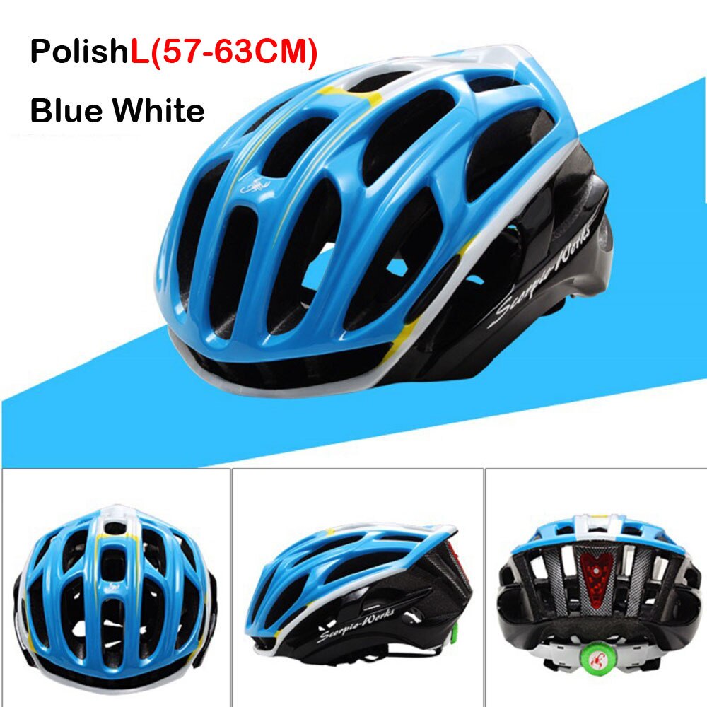 Mtb cykelhjelmdæksel med led-lys caschi ciclismo capaceta da bicicleta capaceta hjelm cykel cykelhjelme  ac0119