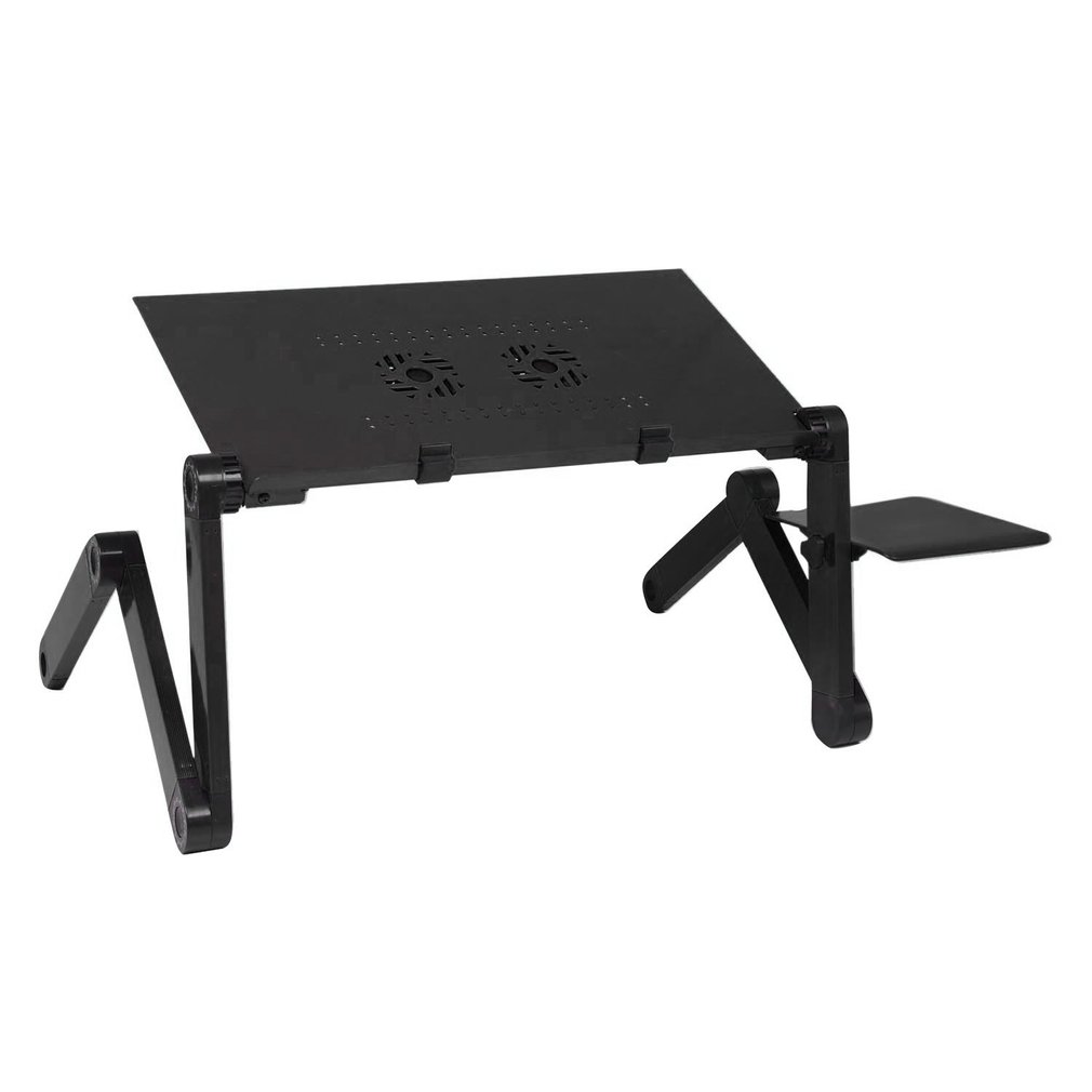 Aluminum Alloy Laptop Desks Adjustable Foldable Computer Notebook Lap PC Folding Desk Table Vented Stand Bed Tray For Sofa Bed