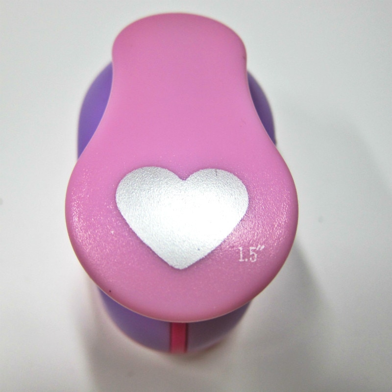 Heart Large Paper Cutting Machine 1 Hole Punch 1.5'' Shapes Craft Punch Diy Puncher Paper Cutter Scrapbooking Punches Scrapbook