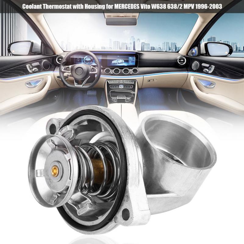 Thermostat de refroidissement avec boîtier | Pour MERCEDES Vito W638 6012030075 MPV 638/2 1996 1997 1998 1999 2000 2001 2002 en aluminium
