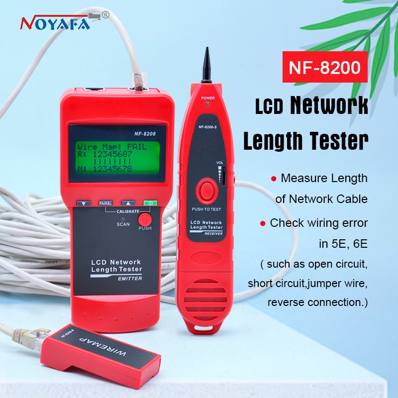 Noyafa nf -8208 rj45 nätverkskabel testare ethernet kabel testare nätverk tracker nätverk testare