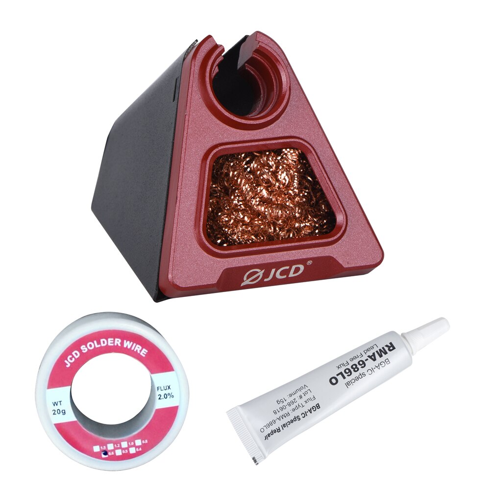 Jcd 820 Aluminiumlegering Elektrische Soldeerbout Standhouder Met Lassen Schoonmaken Koperen Bal Soldeer Rma Flux