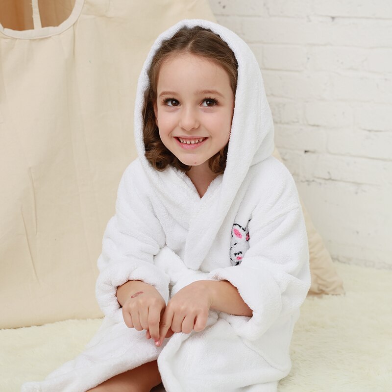 Kids Bathrobe Cotton Sleepwear Baby Boys Robes For Girls Clothing Winter Warm Home Wear Teens Robes Children Clothing Sleepwear