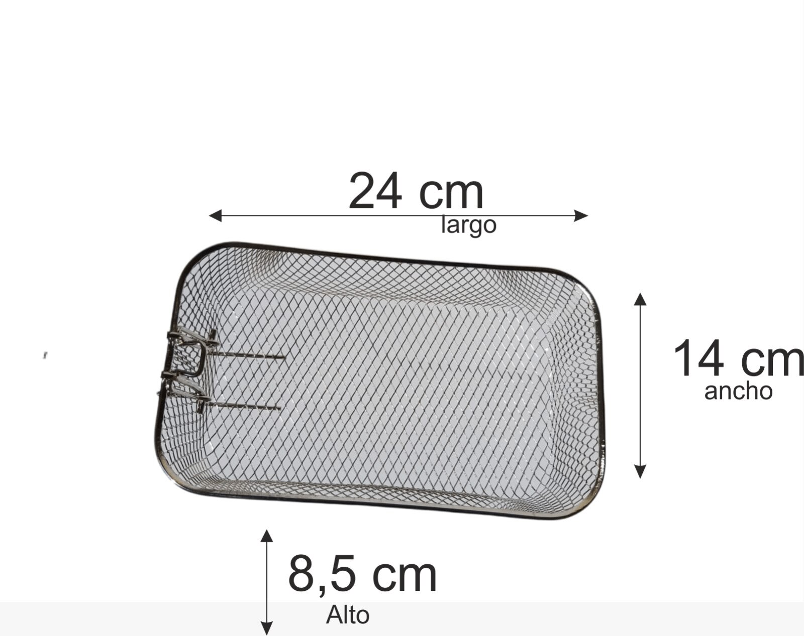 CESTA PARA FREIDORAS DE 3 A 3,5 LITROS. Recambio cesta freidora de . Cesta para freidora recambio resistente. Cesta freidora compatible con freidoras de hasta 3.5 l.
