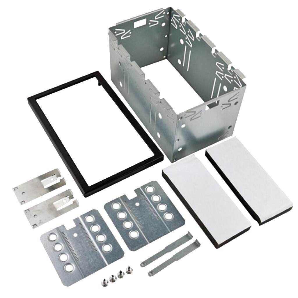 2 din universal metall monteringsram passande bur bil dvd-spelare stereo