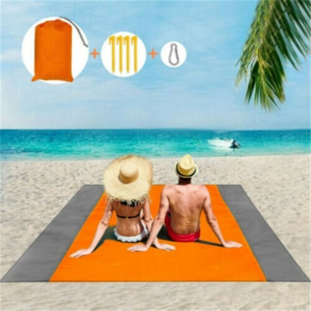 2.1x2m Sand-proof Pocket Mat Beach Blanket Folding... – Vicedeal
