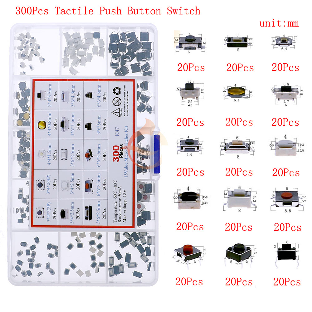 Car Remote Control Keys Button Touch Microswitch DIY Micro Switch Assorted kit Push Button Tact Switches Reset Mini Leaf Switch: Ivory