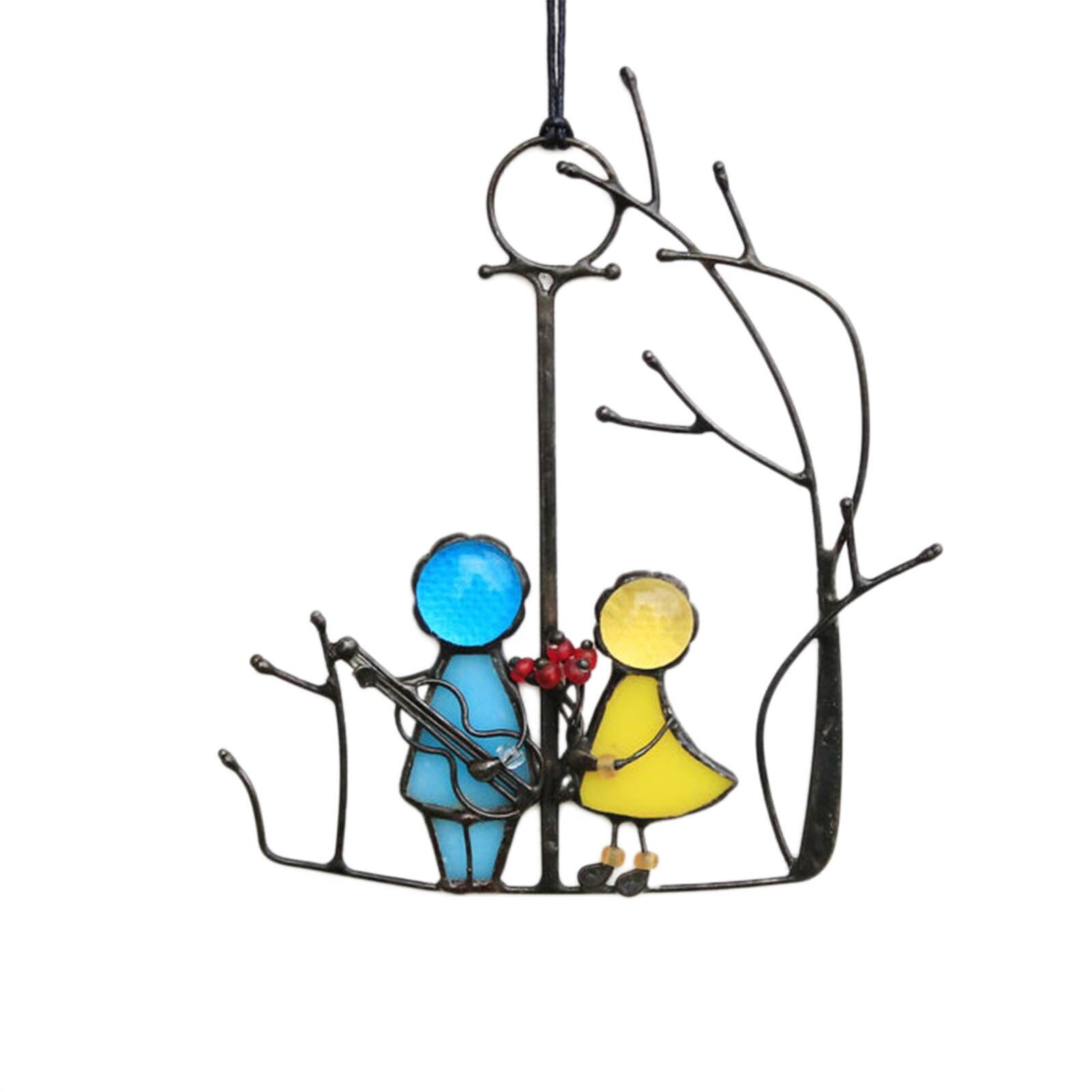 30 # Angels Paar Liefde Window Art Gordijnen Ornament Suncatcher Woonkamer Party Decoratie Home Decor: B