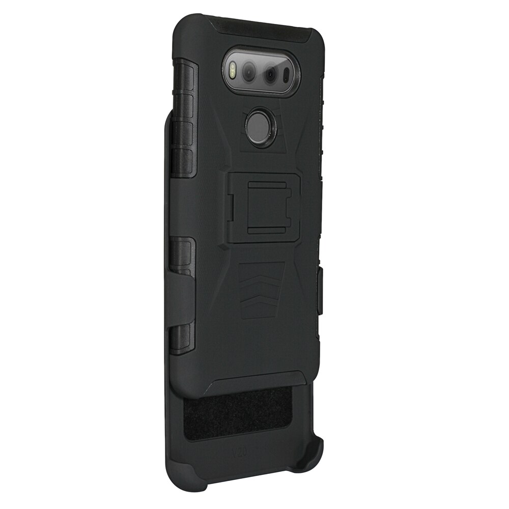 Heavy Duty Shockproof Belt Clip Armor Case For LG V20 V30 K3 G5 G6 G7 One G8 ThinQ K10 X5 Kickstand Cover Holster